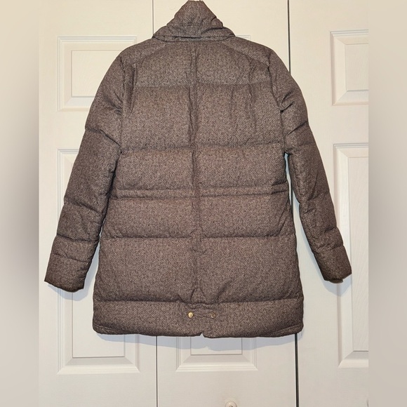Lauren Ralph Lauren Small Gray warm cozy winter Down long Puffer Parka no hood - Picture 5 of 9